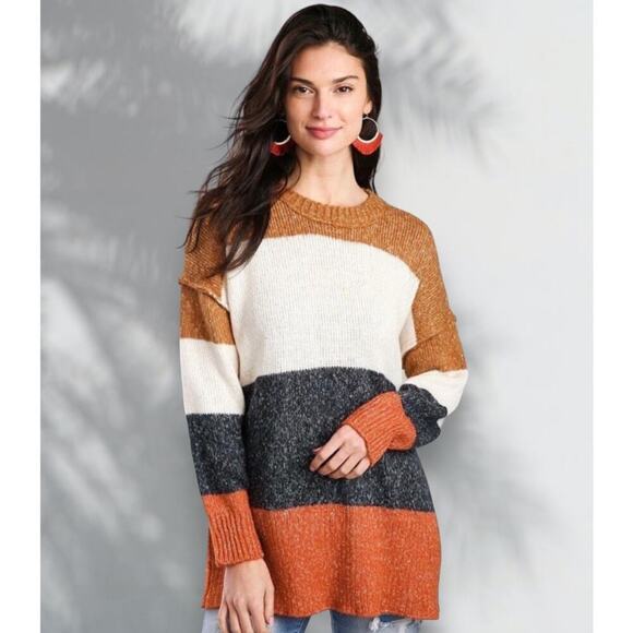 Madewell Striped Baxter Sweater Tunic Oversized XS. - Picture 1 of 16